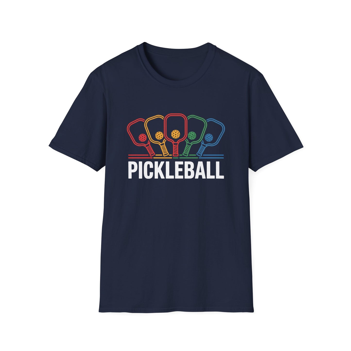 Pickleball Rainbow Paddle Graphic Tee