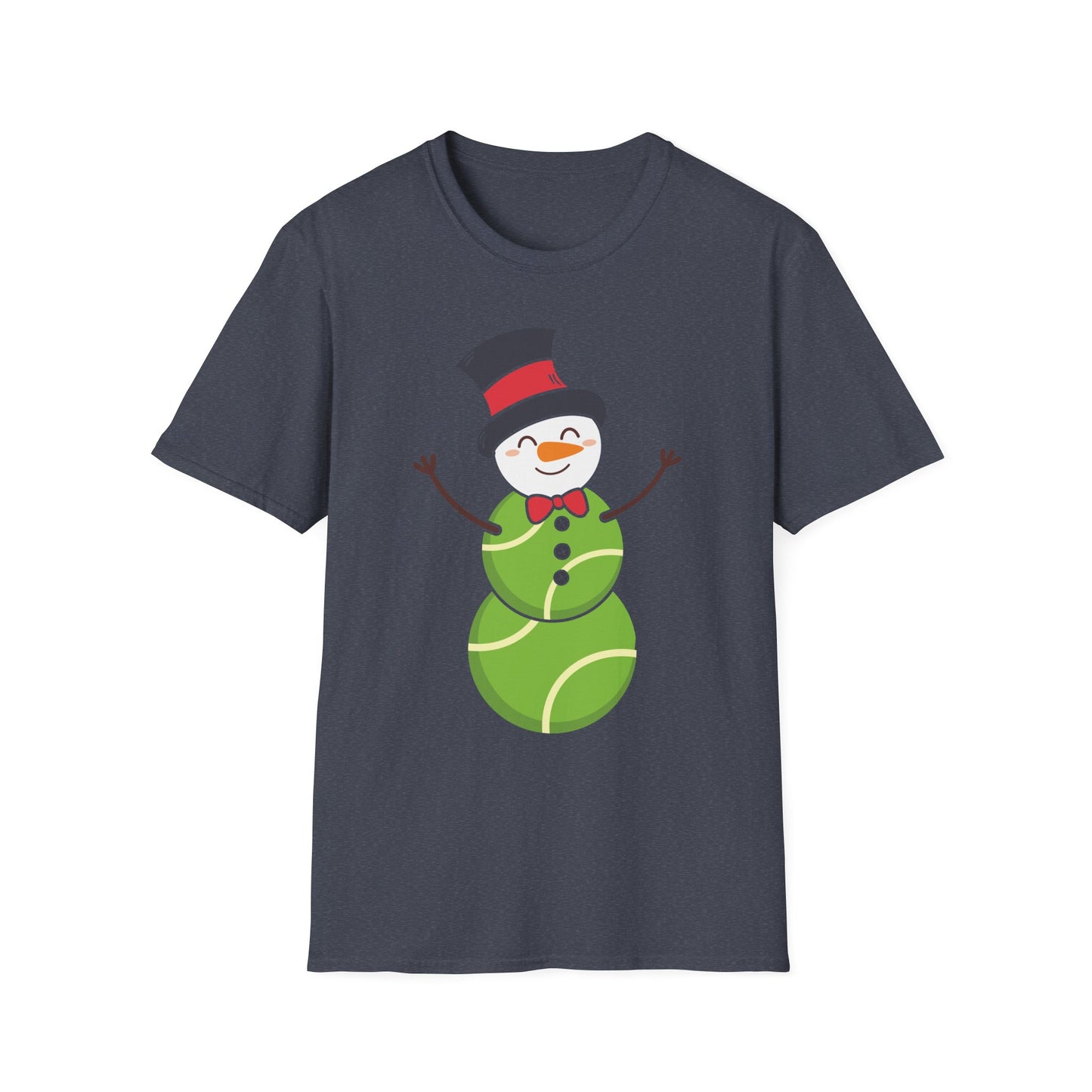 Tennis Snowman Holiday T-Shirt