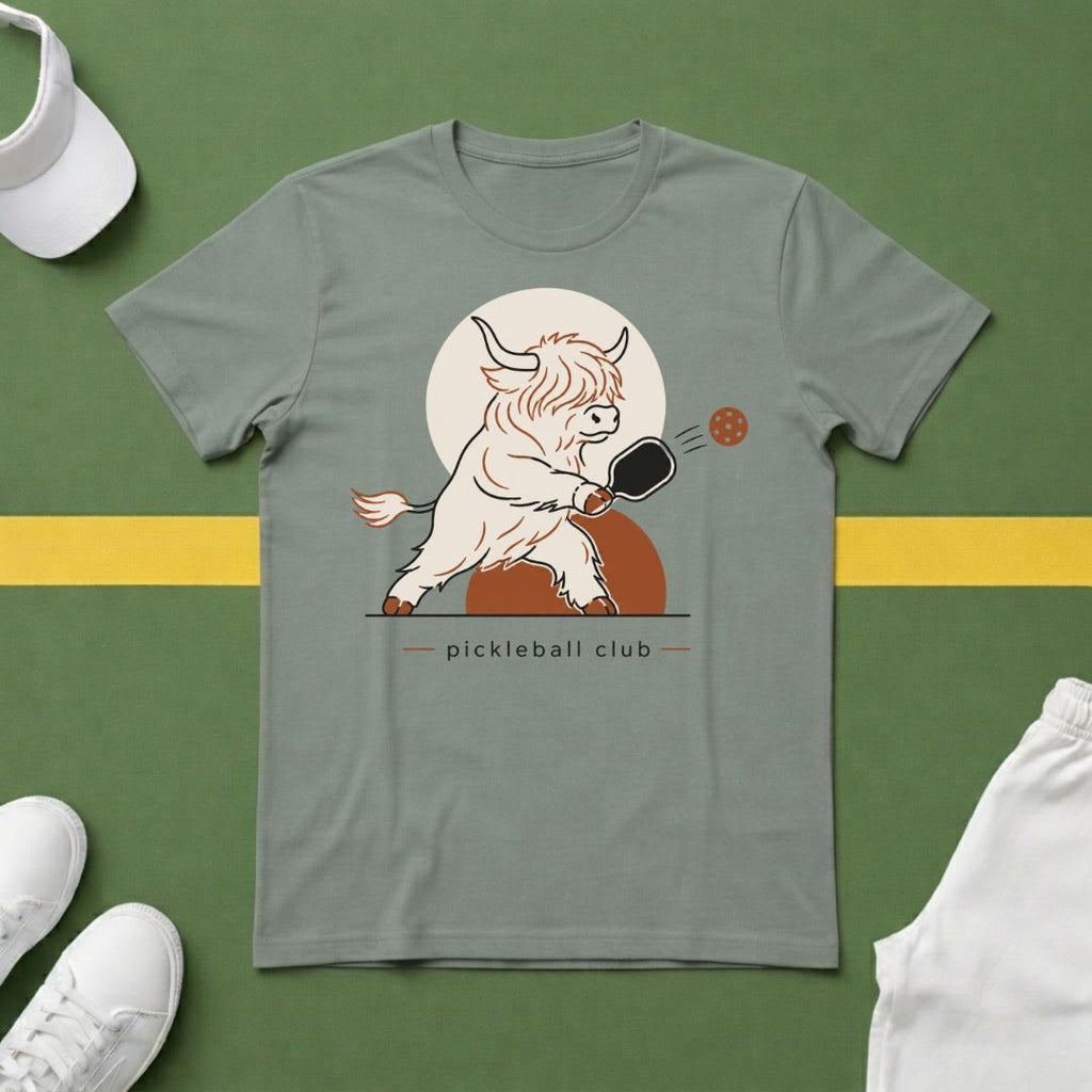 Highland Cow Pickleball Club T-Shirt
