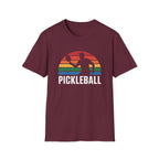 Pickleball Rainbow Retro Graphic Tee