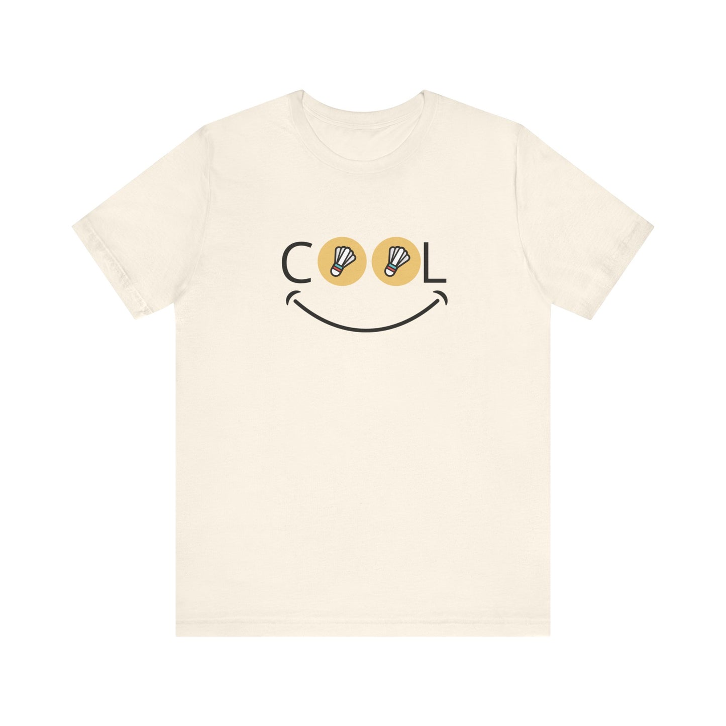 Badminton "Cool" Smiley Face T-shirt