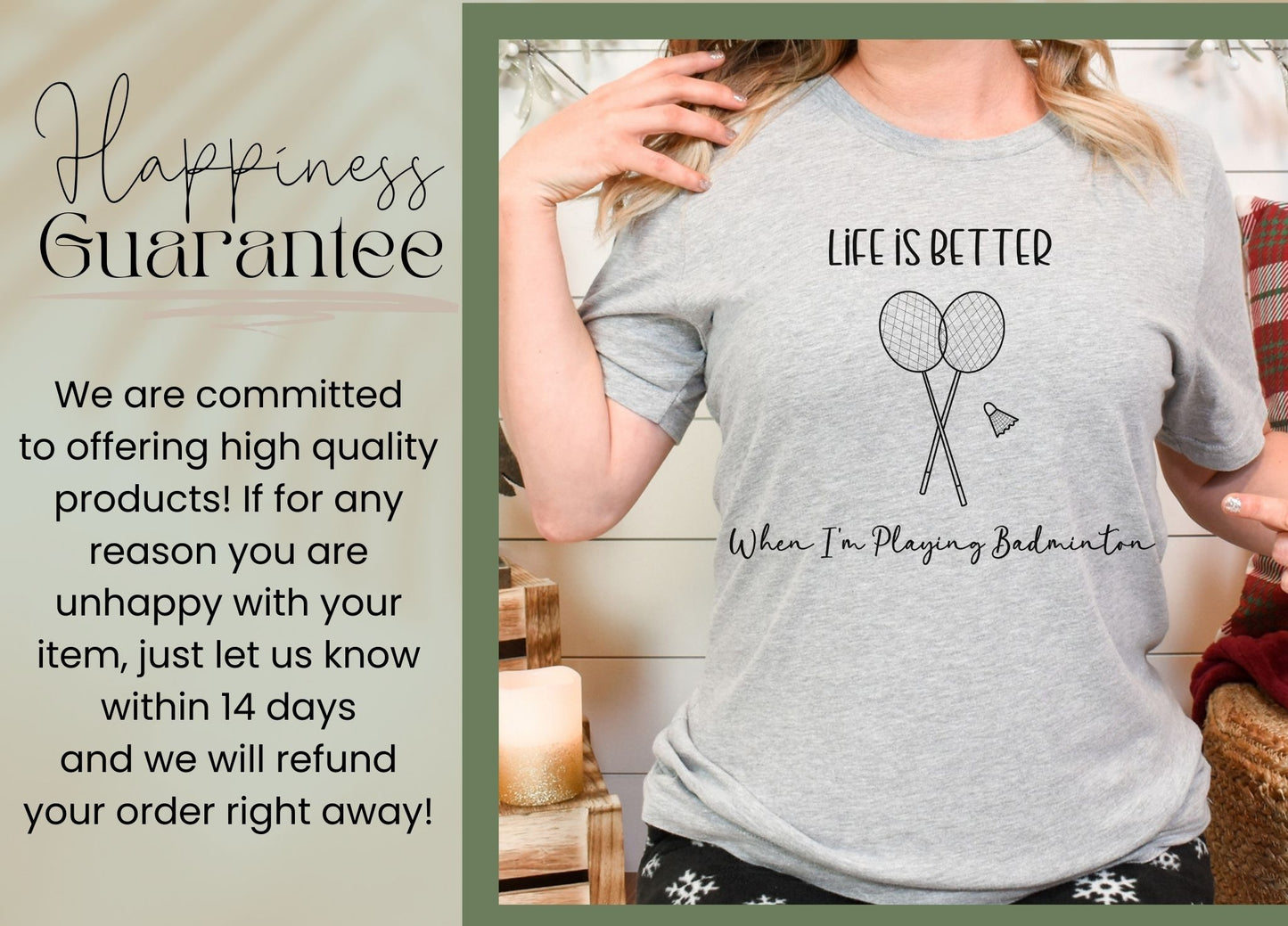 Life is Better When I'm Playing Badminton T-Shirt