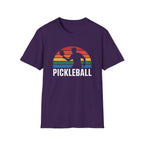 Pickleball Rainbow Retro Graphic Tee