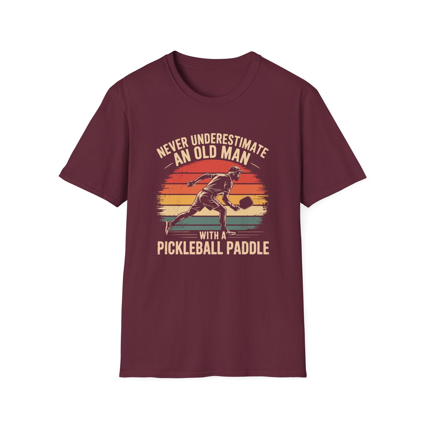 Never Underestimate an Old Man With a Pickleball Paddle T-Shirt