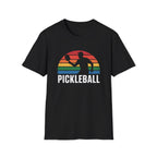 Pickleball Rainbow Retro Graphic Tee