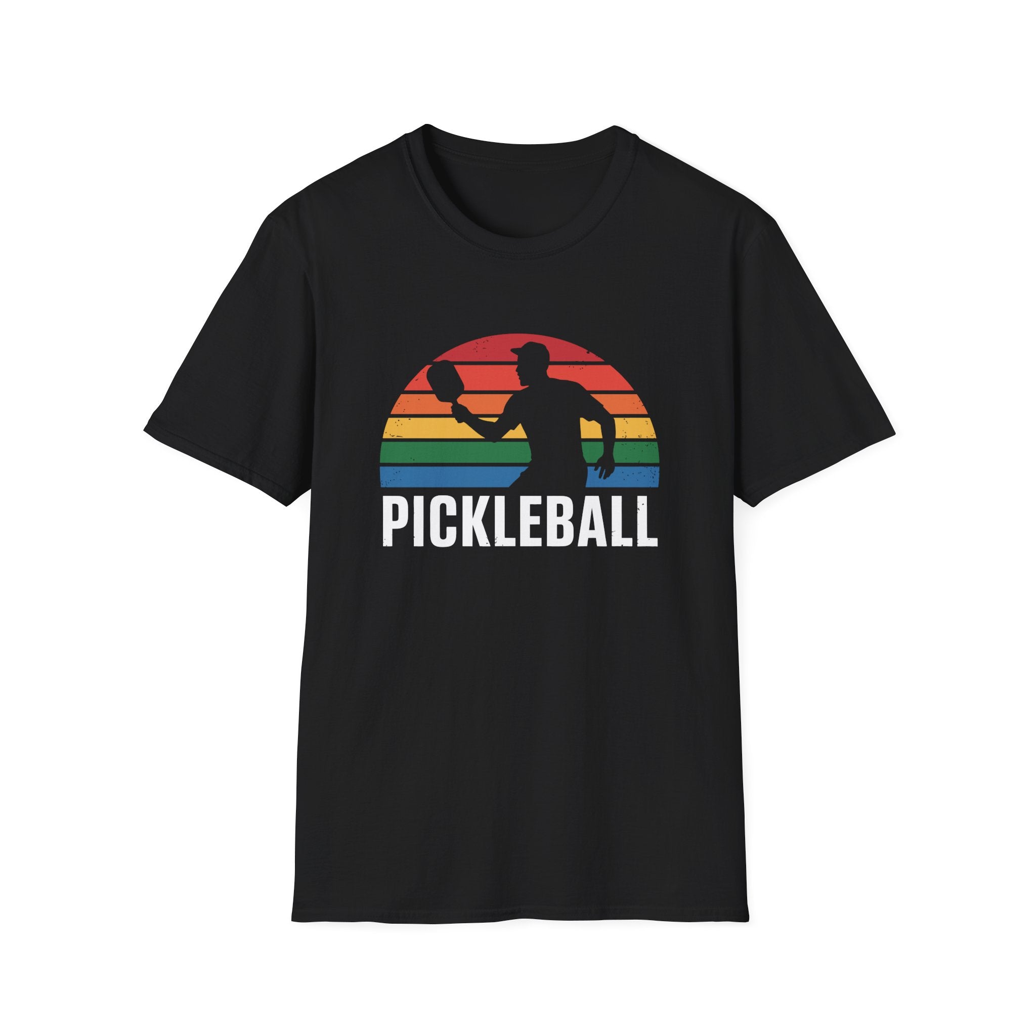 Pickleball Rainbow Retro Graphic Tee