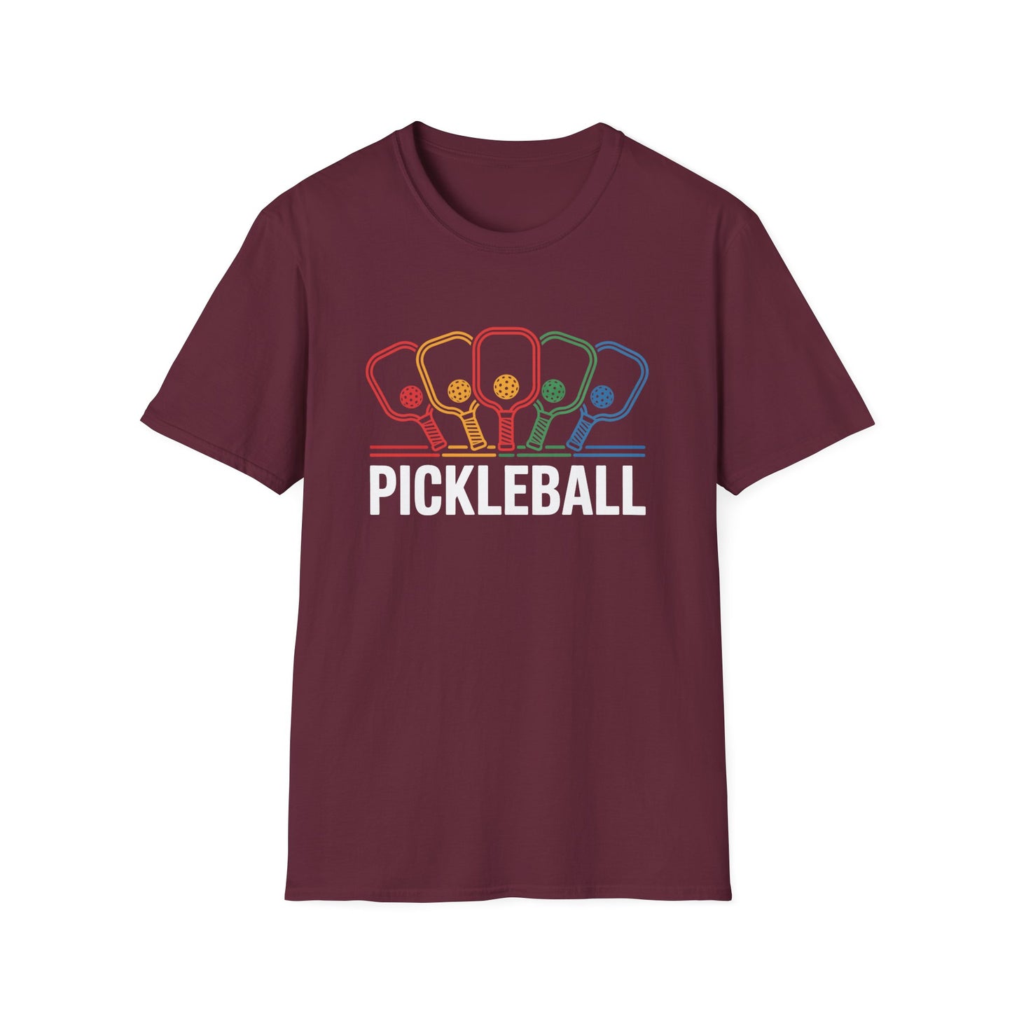 Pickleball Rainbow Paddle Graphic Tee