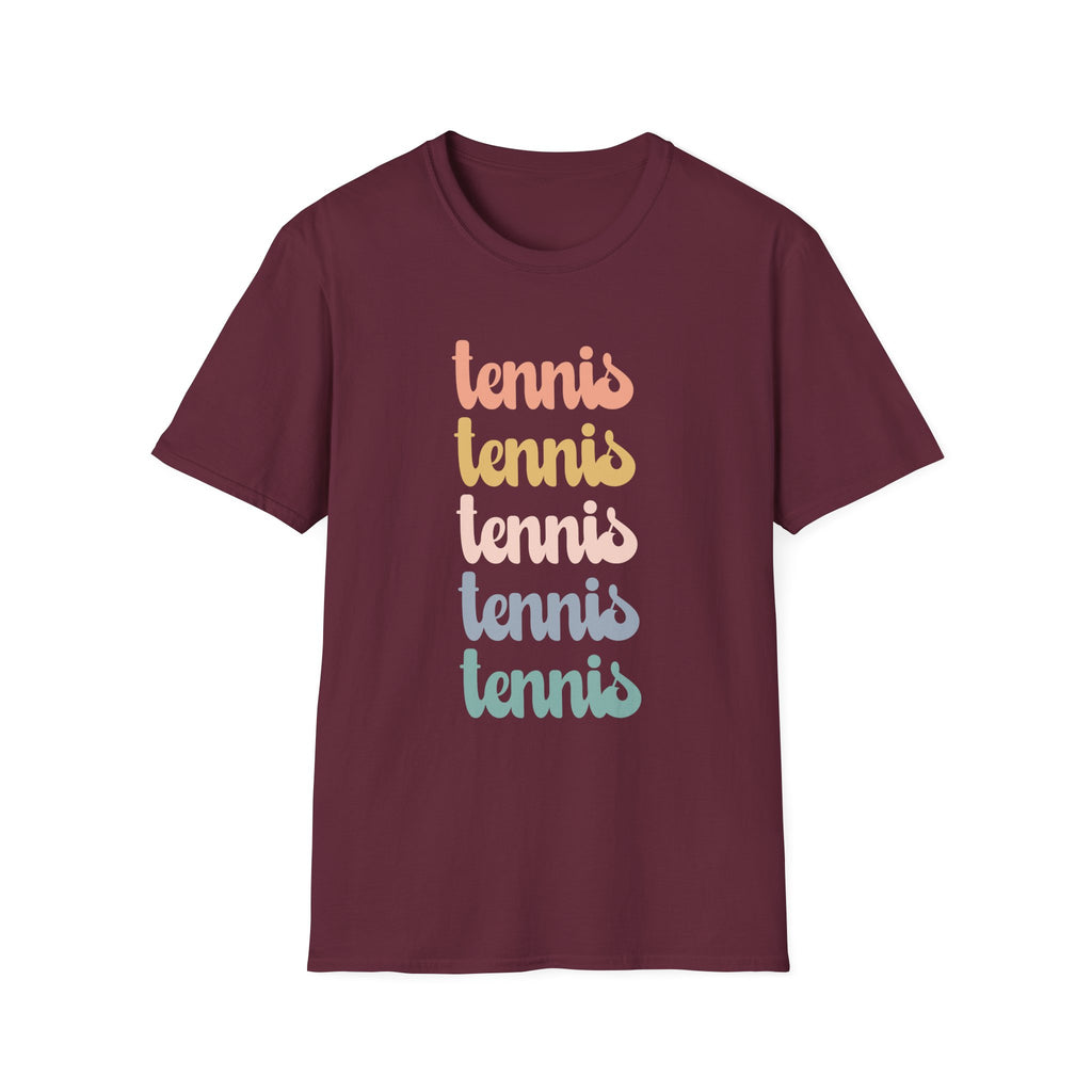 Tennis Rainbow Retro T-Shirt