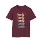 Tennis Rainbow Retro T-Shirt