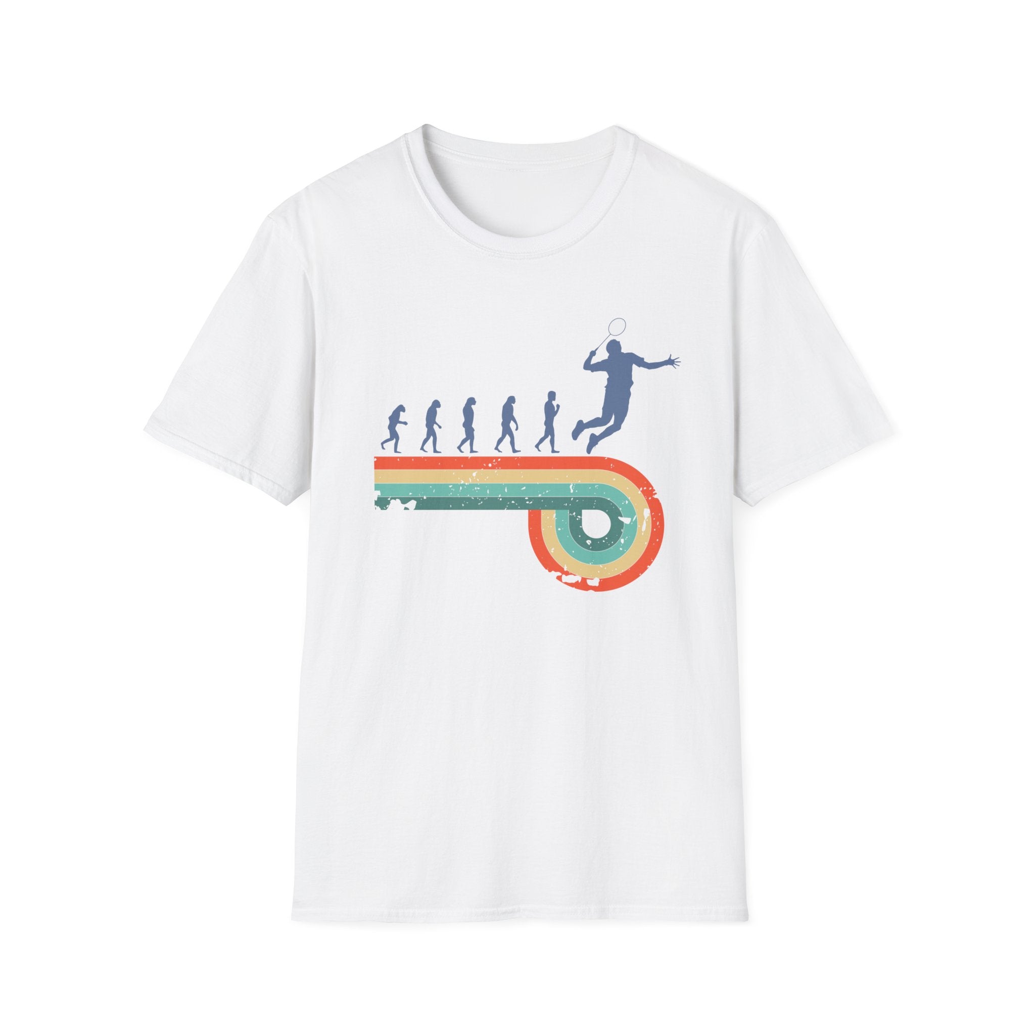 Evolution of a Badminton Player T-Shirt