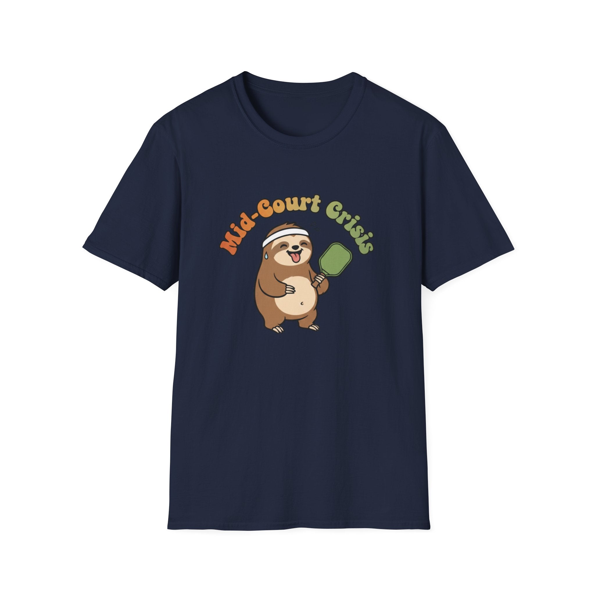 Mid-Court Crisis Sloth Pickleball T-Shirt