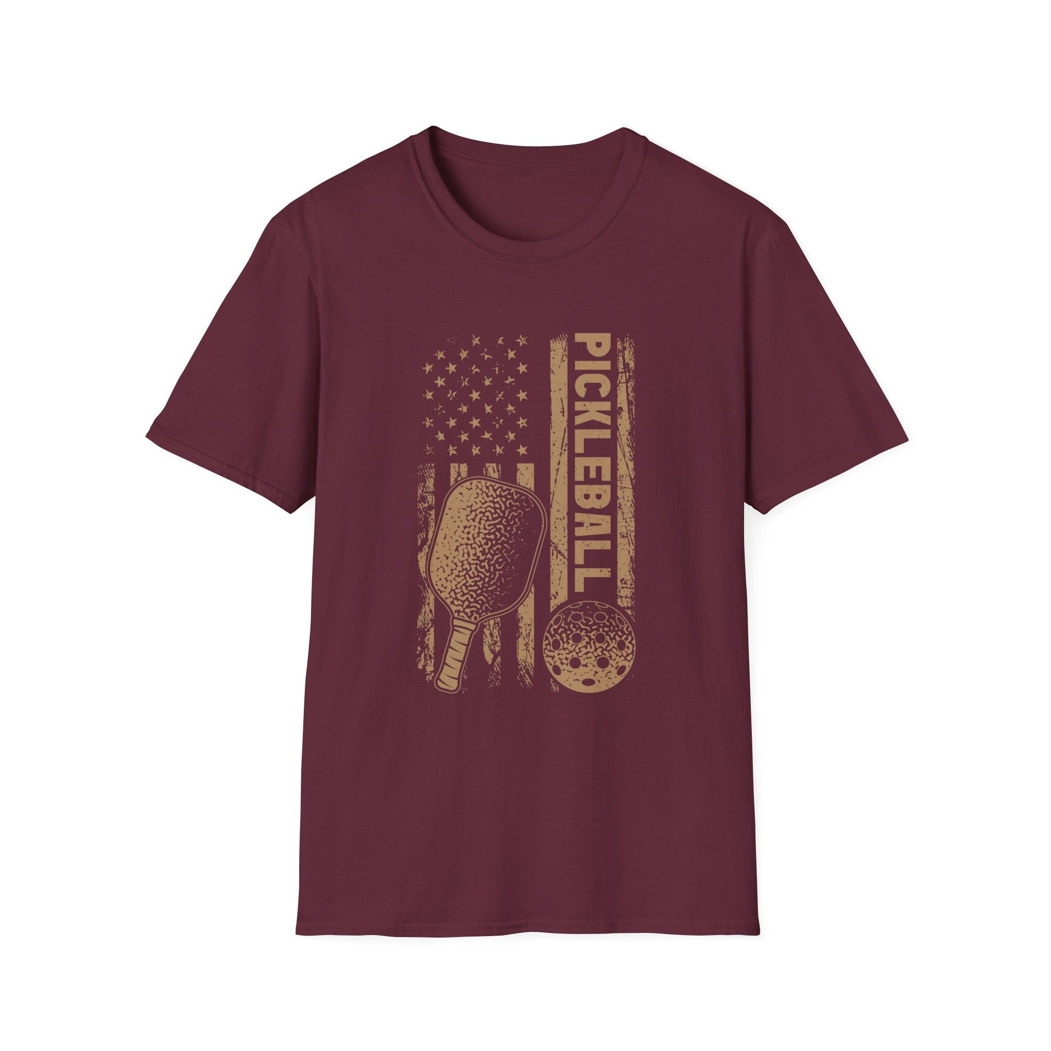 Pickleball Faded US Flag T-Shirt