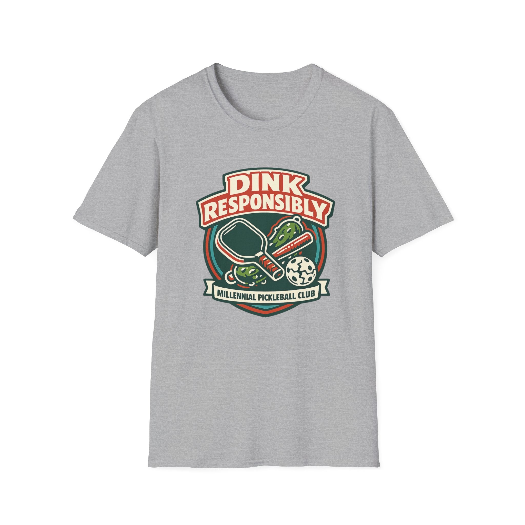 Dink Responsibly Millenial Pickleball Club T-Shirt