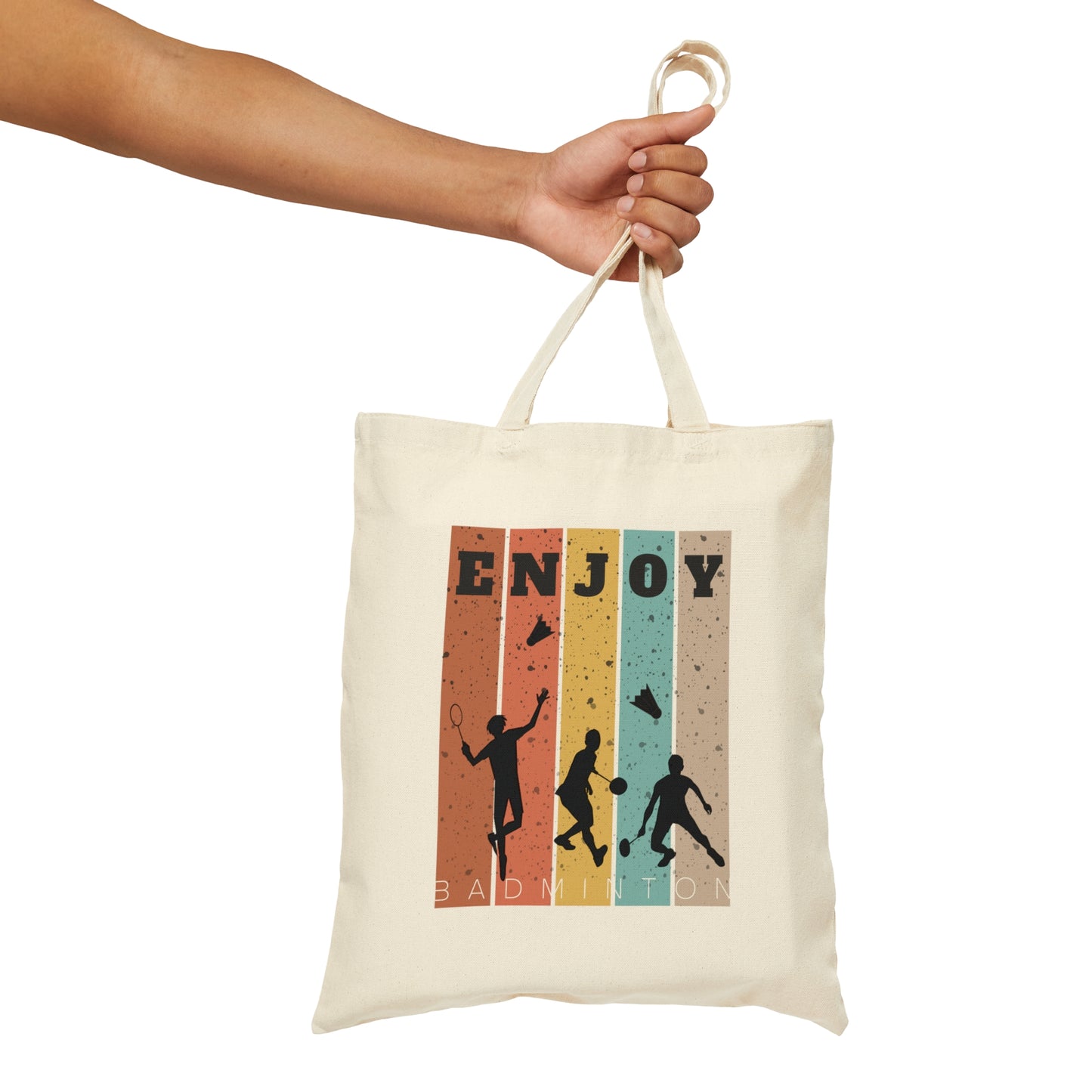 Enjoy Badminton Canvas Tote Bag