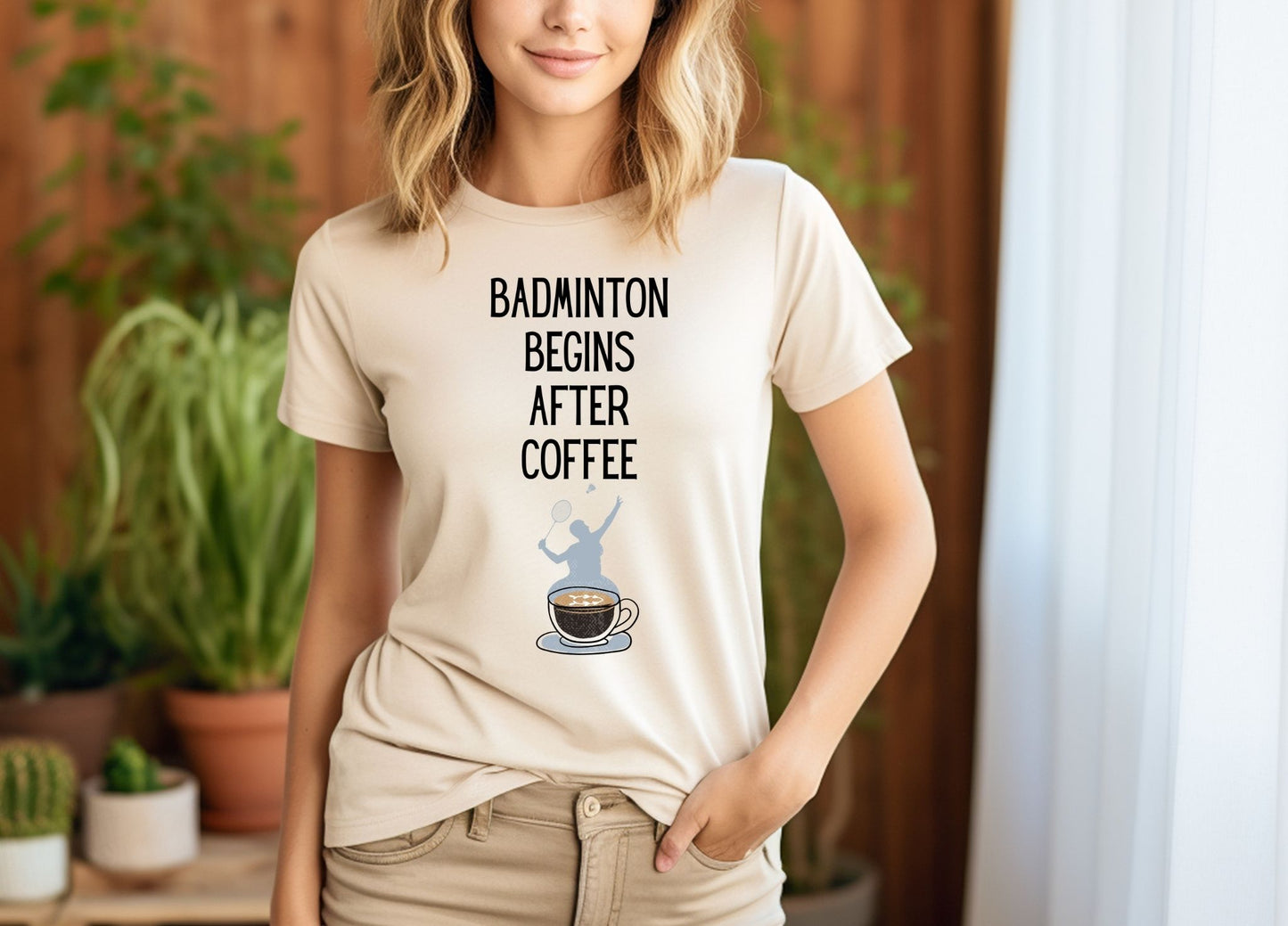 Badminton Begins After Coffee Tee