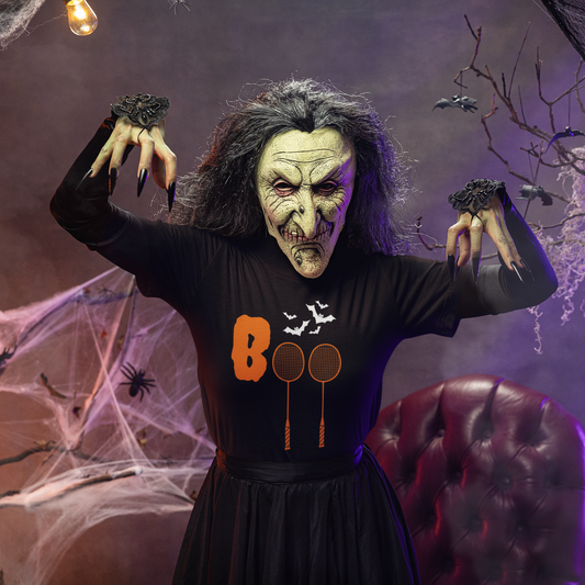 Badminton Halloween Boo T-shirt 