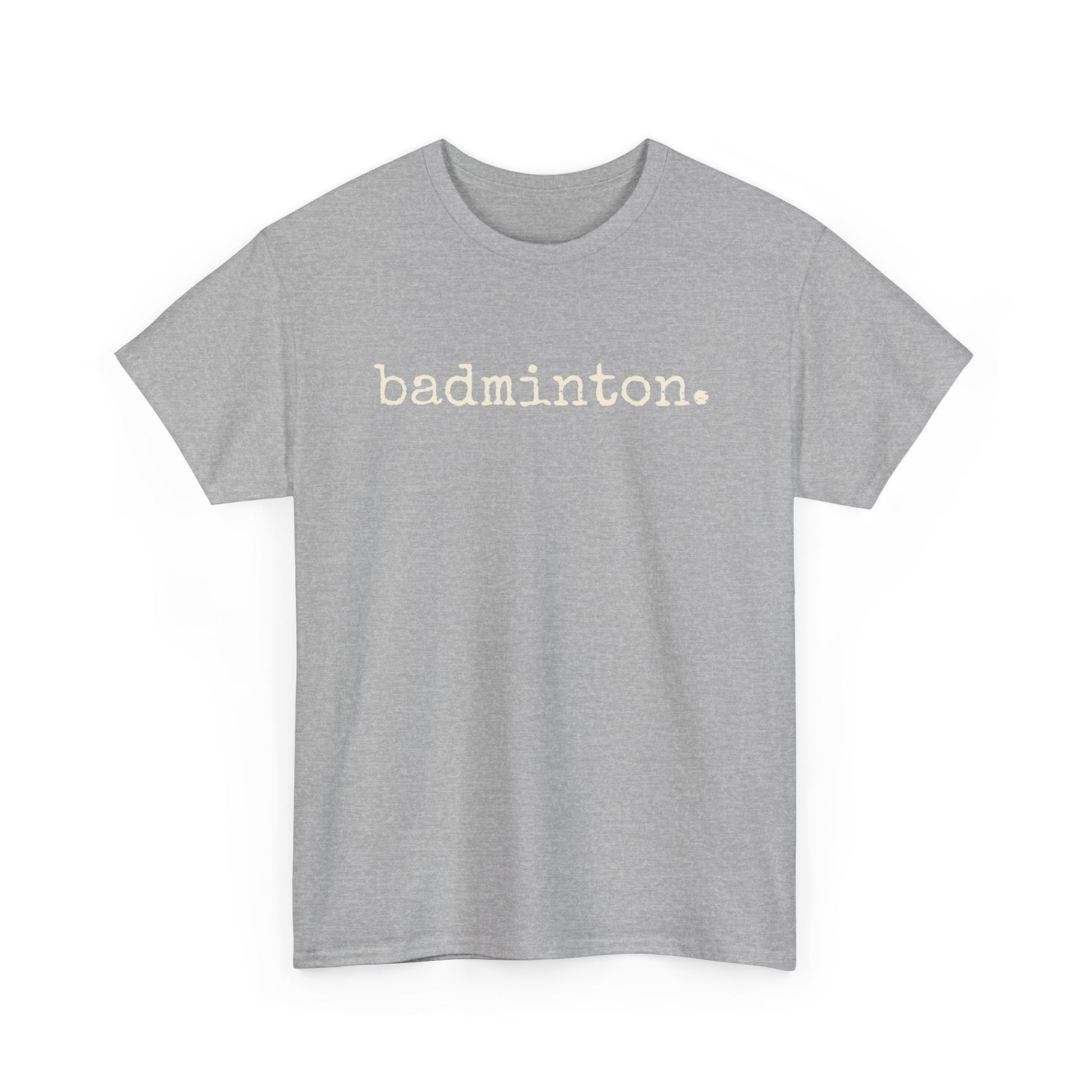 Badminton Retro Typwewriter Font Tee