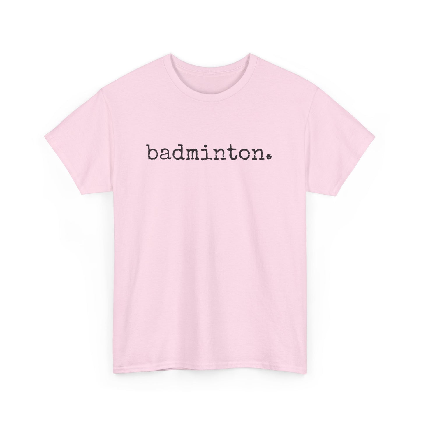 Badminton Retro Typwewriter Font Tee
