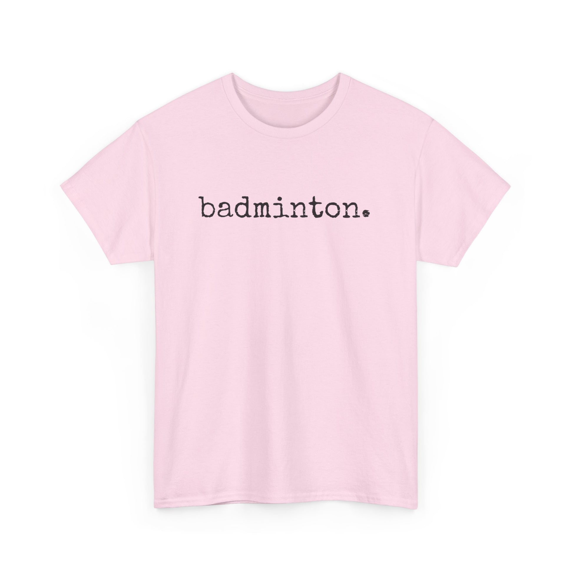 Badminton Retro Typwewriter Font Tee