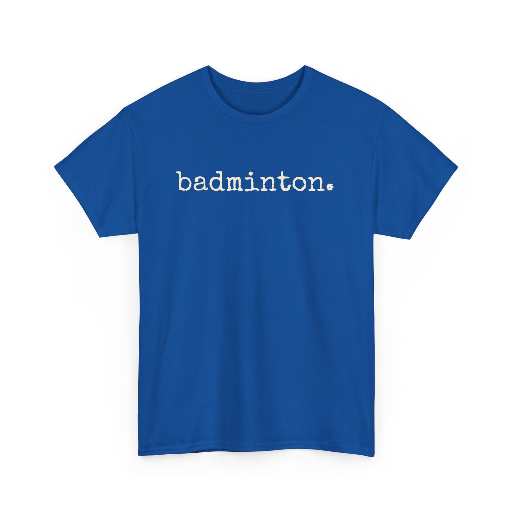 Badminton Retro Typwewriter Font Tee