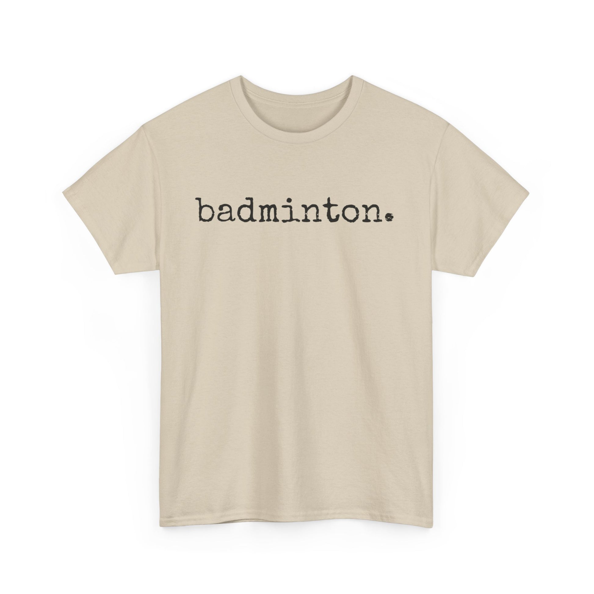 Badminton Retro Typwewriter Font Tee