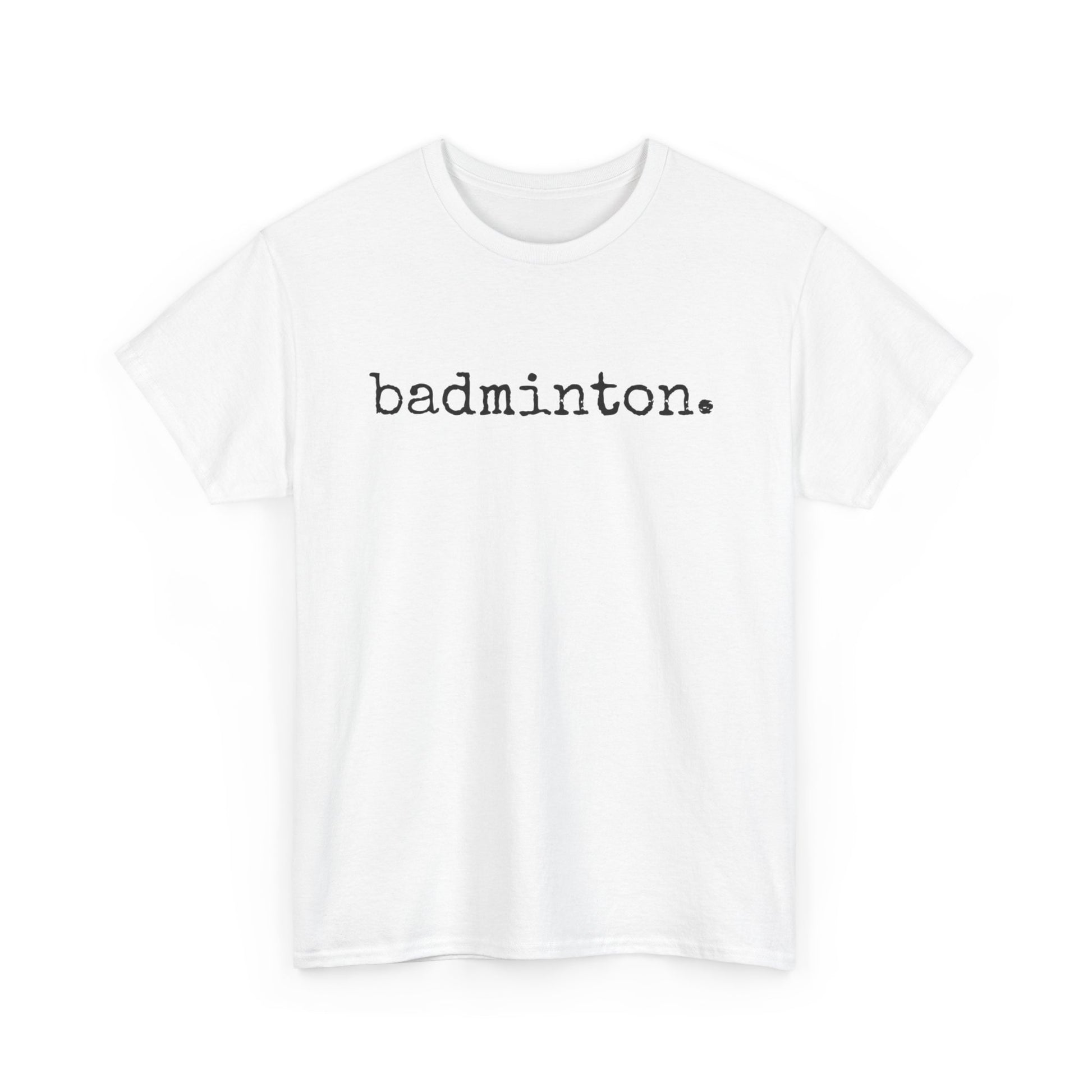 Badminton Retro Typwewriter Font Tee