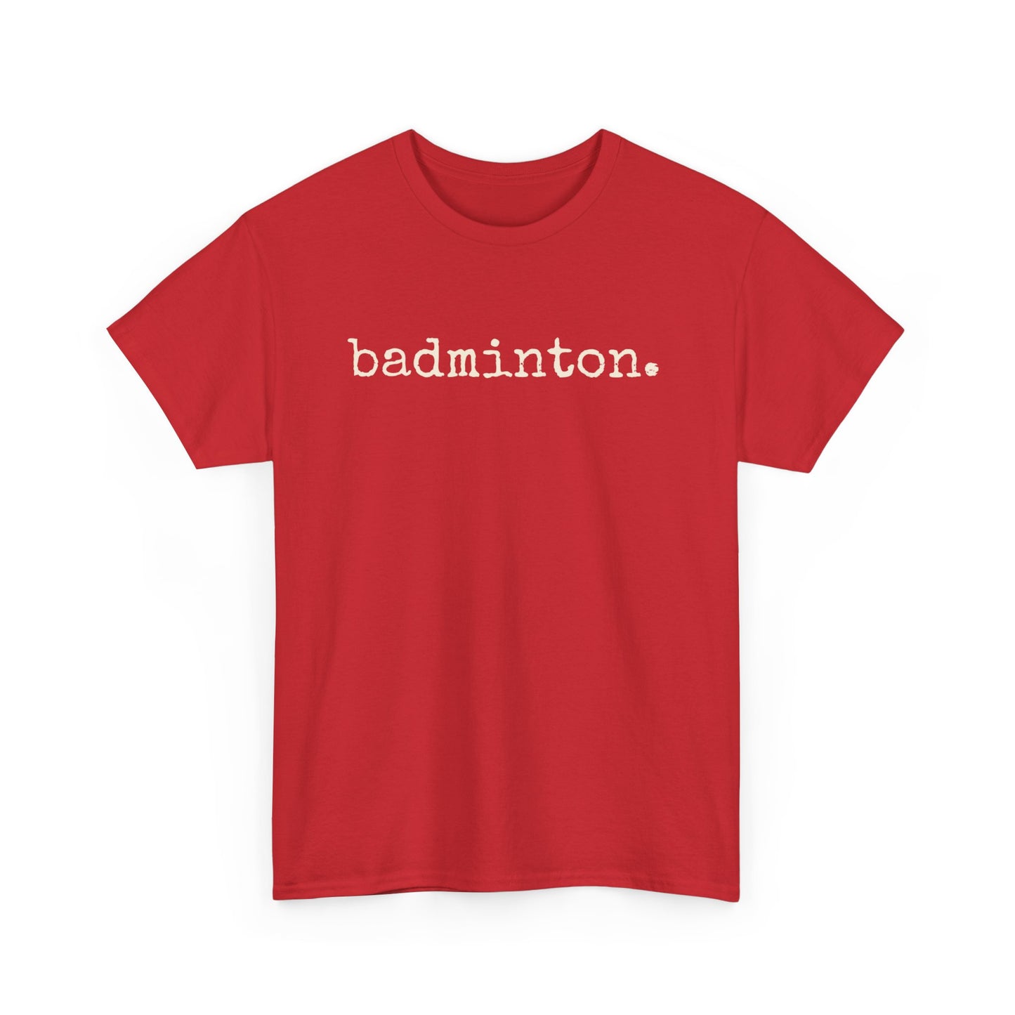 Badminton Retro Typwewriter Font Tee