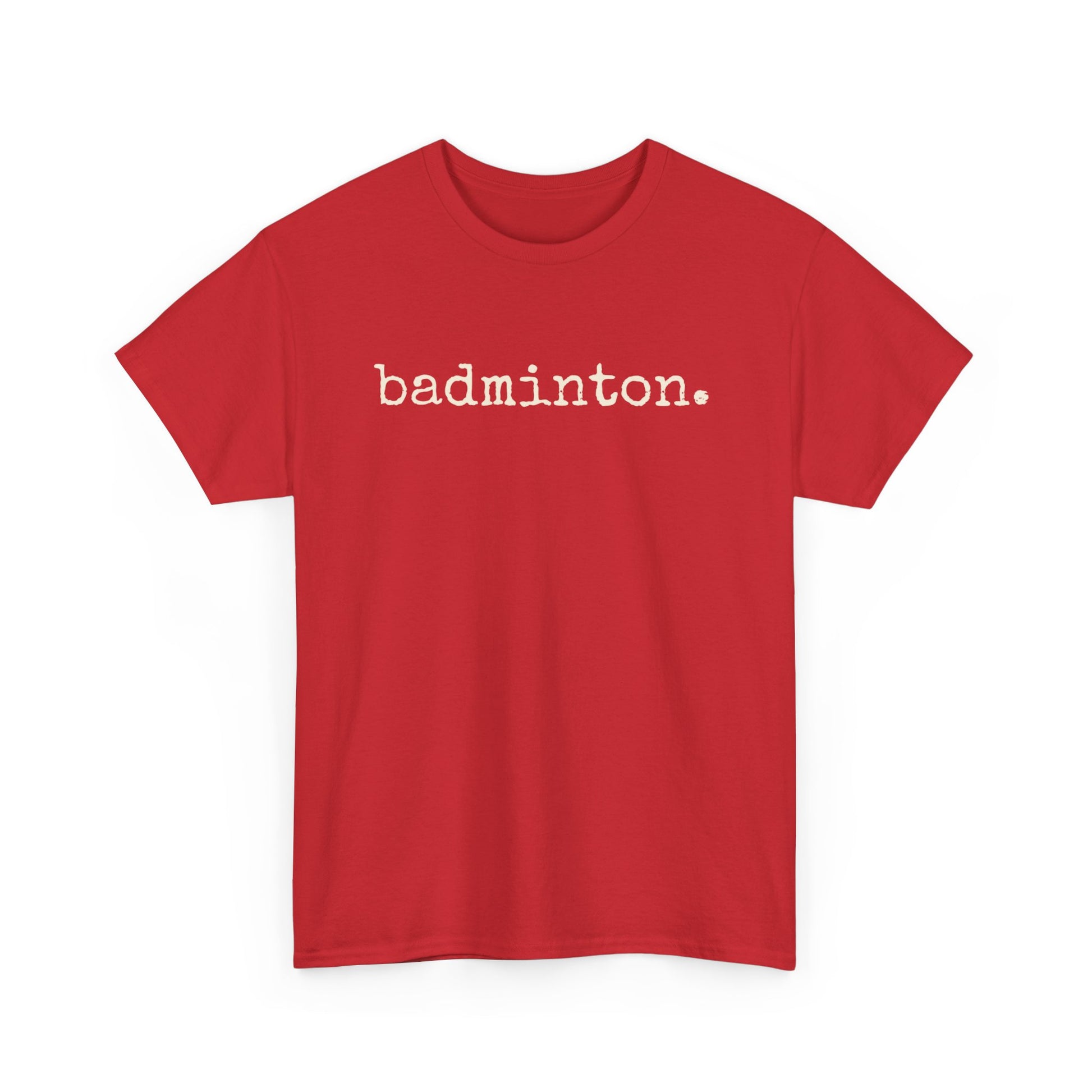 Badminton Retro Typwewriter Font Tee