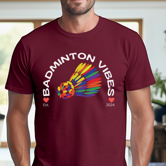 Badminton Vibes Tee Maroon