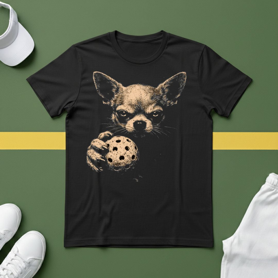 Dark Chihuahua Pickleball T-Shirt