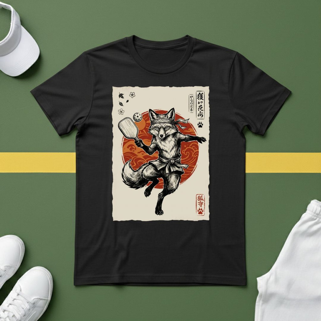 Pickleball Fox Vintage Poster T-Shirt