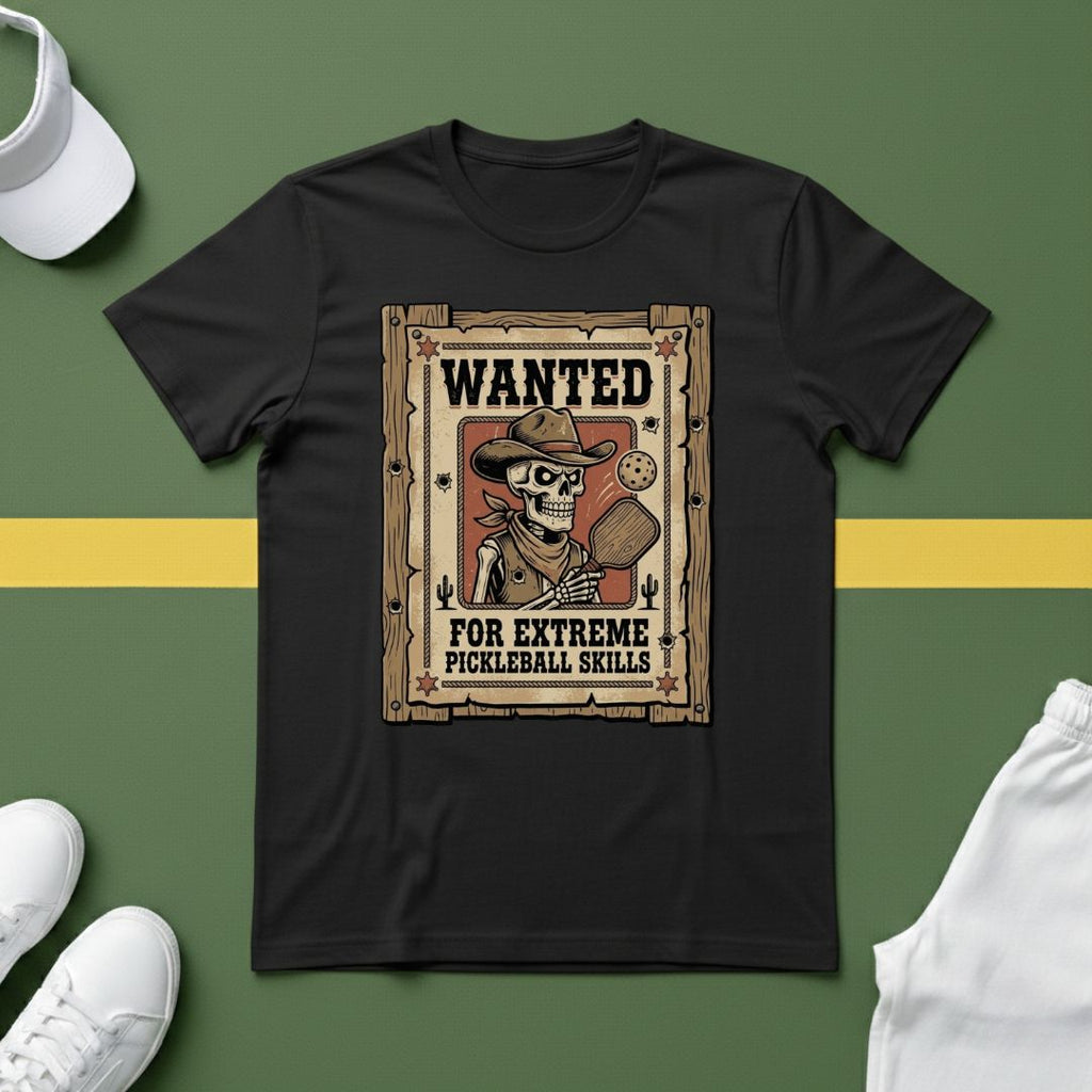Wanted Pickleball Poster T-Shirt