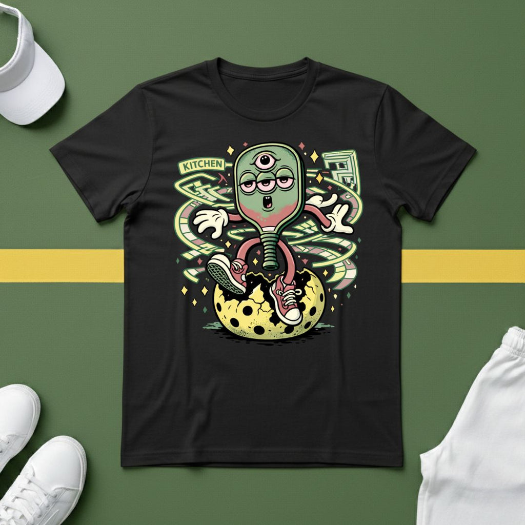 Pickleball 4 Eye Paddles Surreal T-Shirt