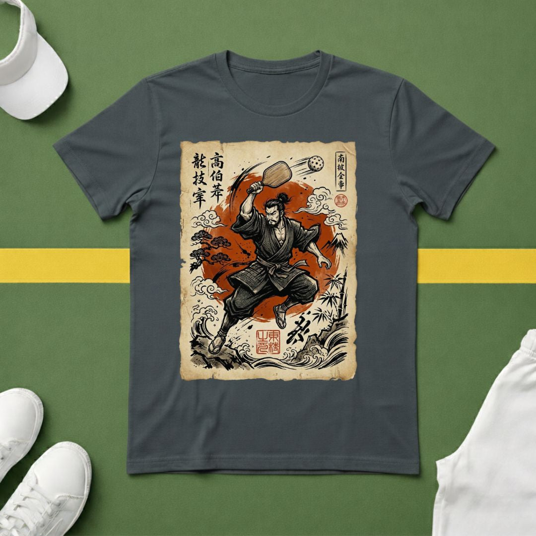 Pickleball Samurai Warrior Vintage Art T-Shirt
