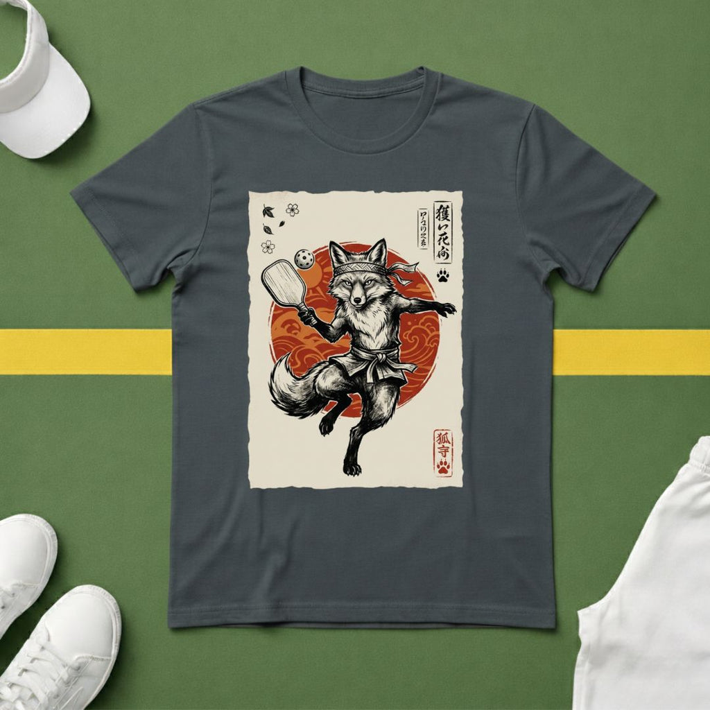 Pickleball Fox Vintage Poster T-Shirt