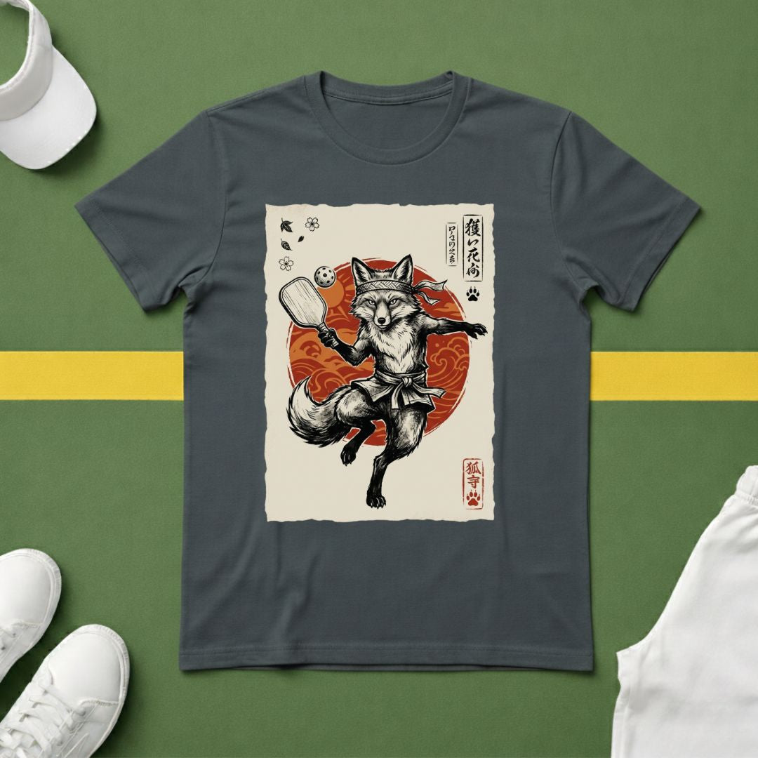 Pickleball Fox Vintage Poster T-Shirt