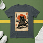 Japanese Cat Vintage Art Pickleball T-Shirt