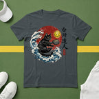 Japanese Wave Pickleball Cat T-Shirt