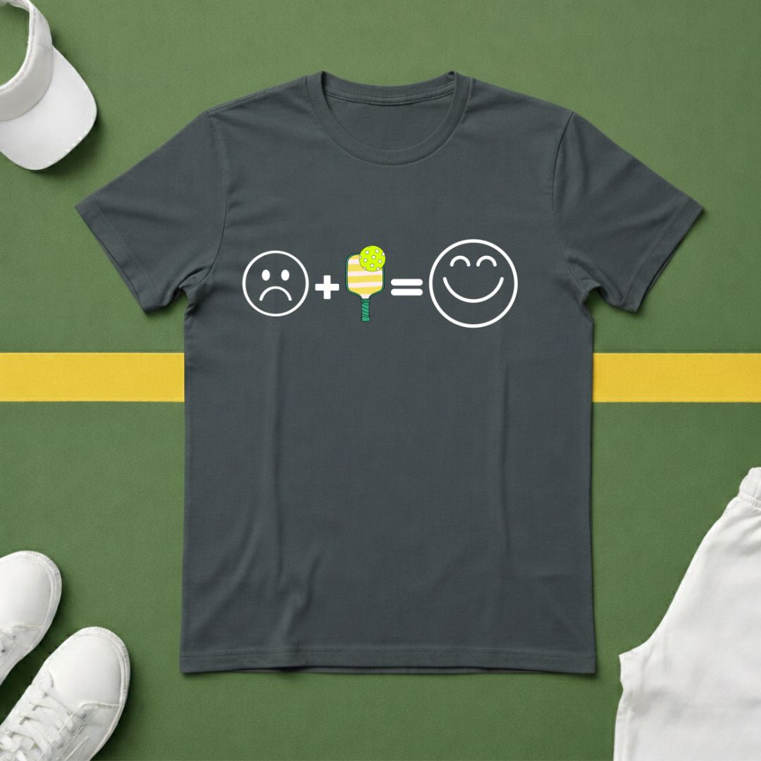 Sad Face + Pickleball = Happy! T-Shirt