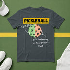 Pickleball: 50% Skill, 50% Pretending my Knee Doesn't Hurt (Pie chart) T-Shirt