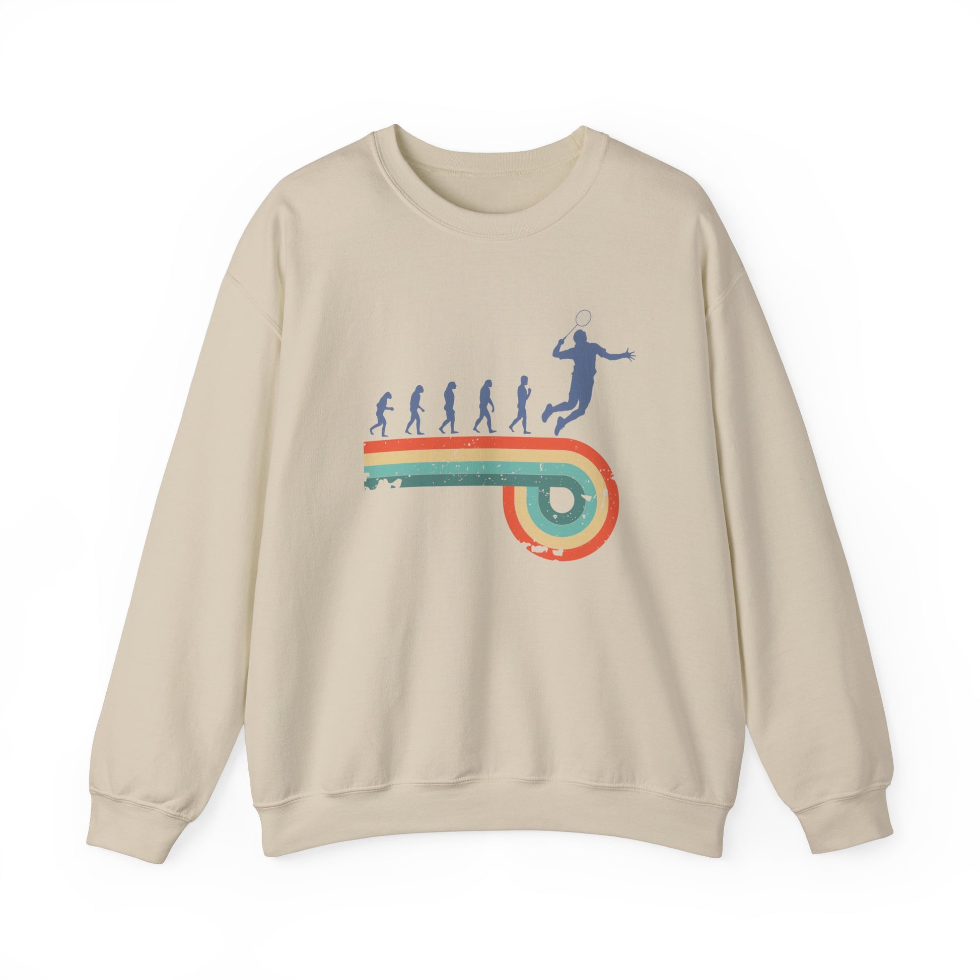 Evolution of badminton man Sweatshirt