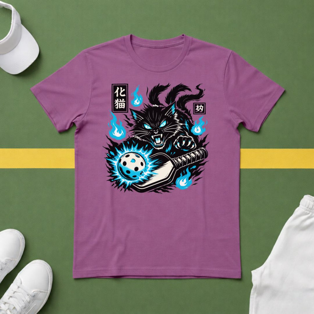 Electric Pickleball Cat T-Shirt