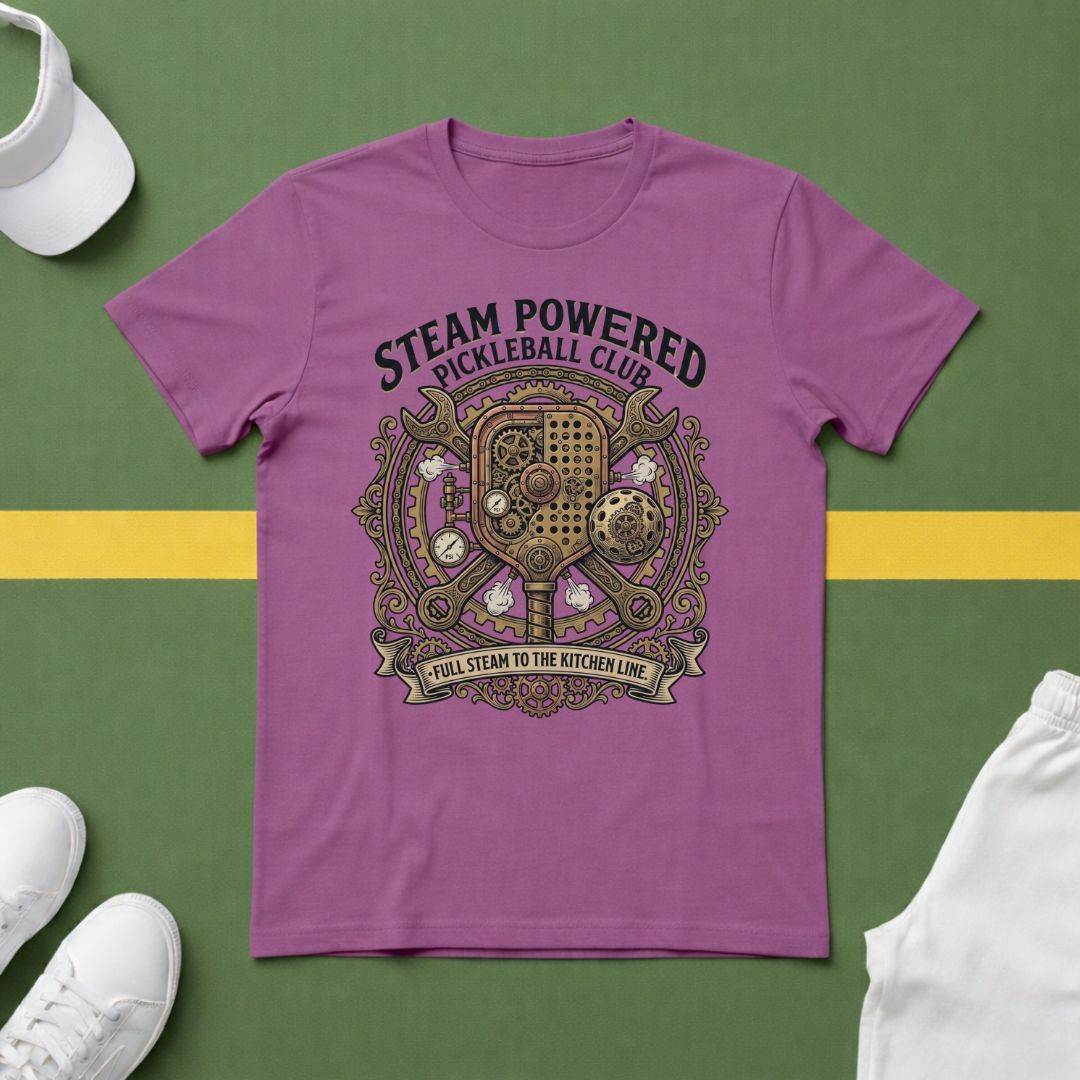 Steamed Powered Pickleball Club T-Shirt