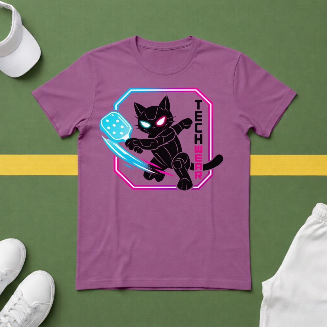 Tech Pickleball Cat T-Shirt