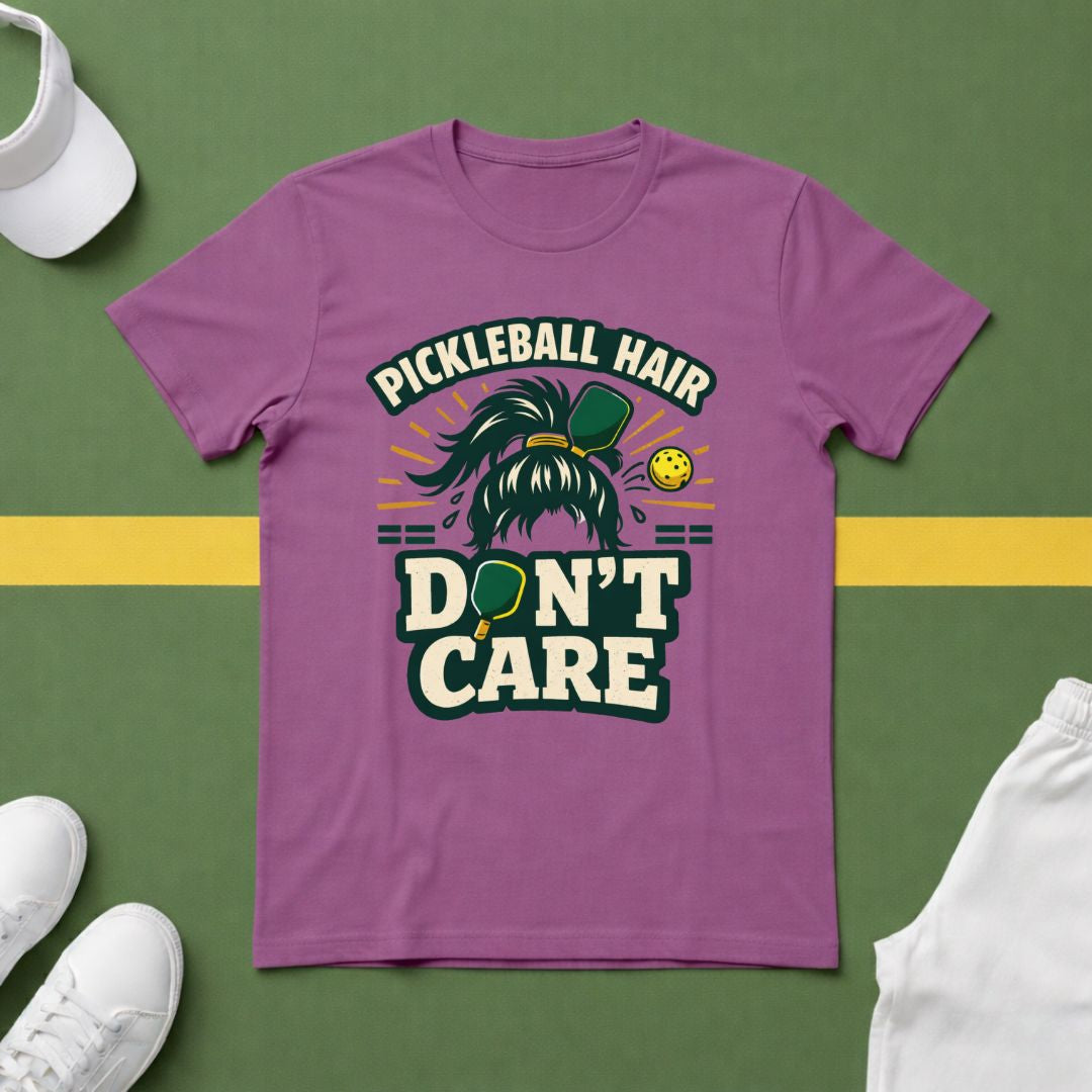 Pickleball Hair, Don't Care T-Shirt