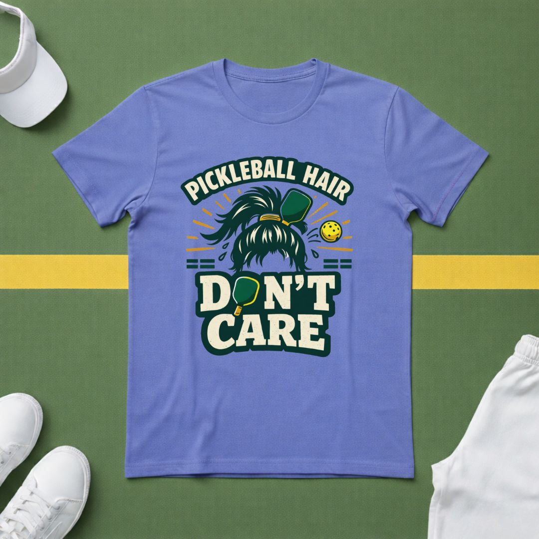 Pickleball Hair, Don't Care T-Shirt
