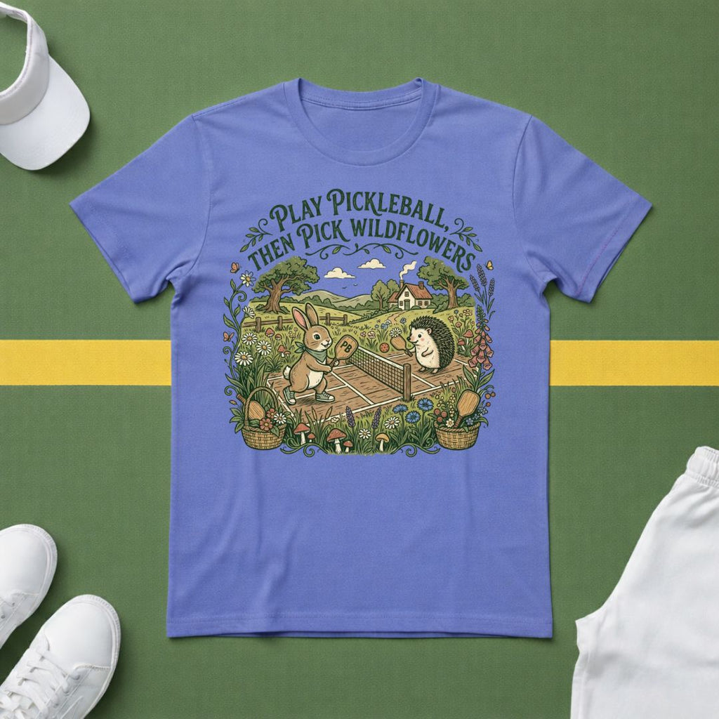 Play Pickleball Then Pick Wildflowers T-Shirt