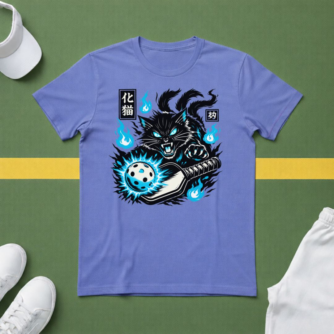 Electric Pickleball Cat T-Shirt