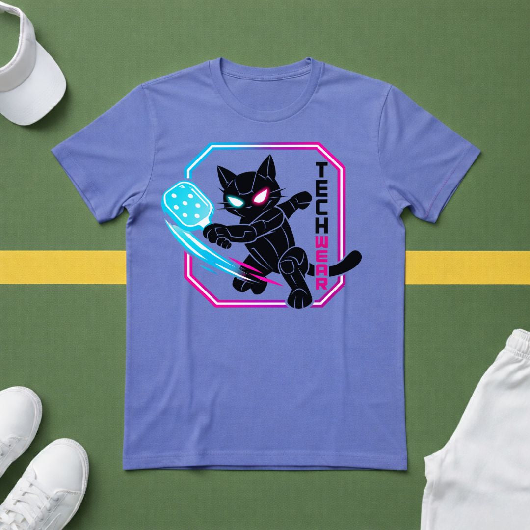 Tech Pickleball Cat T-Shirt