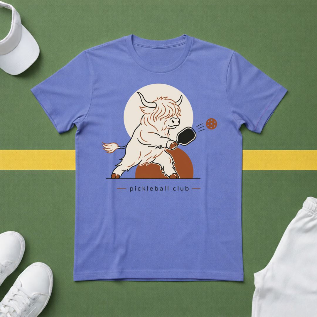 Highland Cow Pickleball Club T-Shirt
